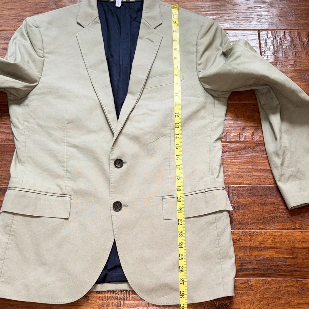 J. Crew Ludlow Slim-fit suit jacket in Italian cotton, Size 38/S, Khaki